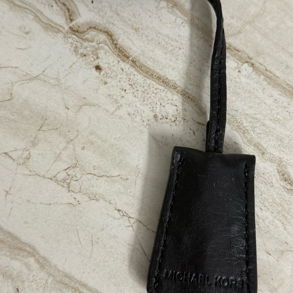 Michael Kors Black Leather Cloche with Gold Key - Picture 4 of 4